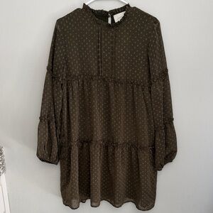 Layne & Lee Elegant Olive Green Women's Dress. Size Medium